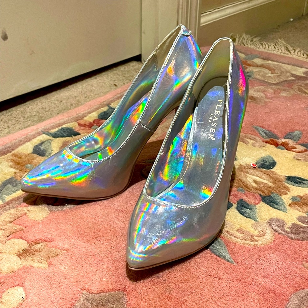 Holographic Pleaser 4 inch Heels